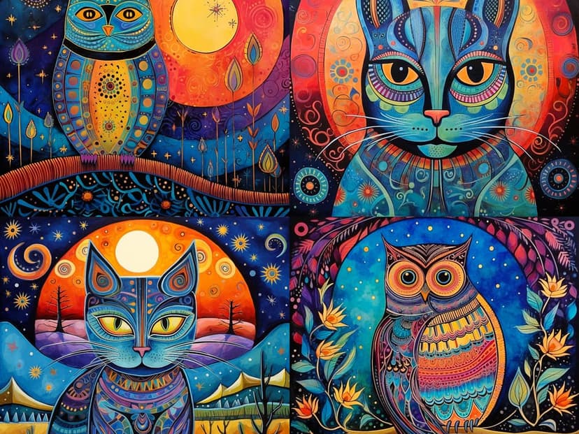Psychedelic Folk Art