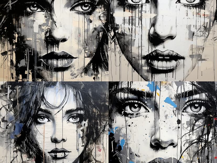 Contemporary Drip Portraiture