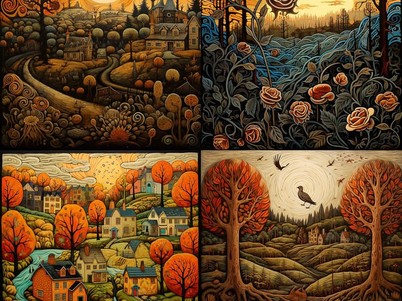 Whimsical Autumn Art