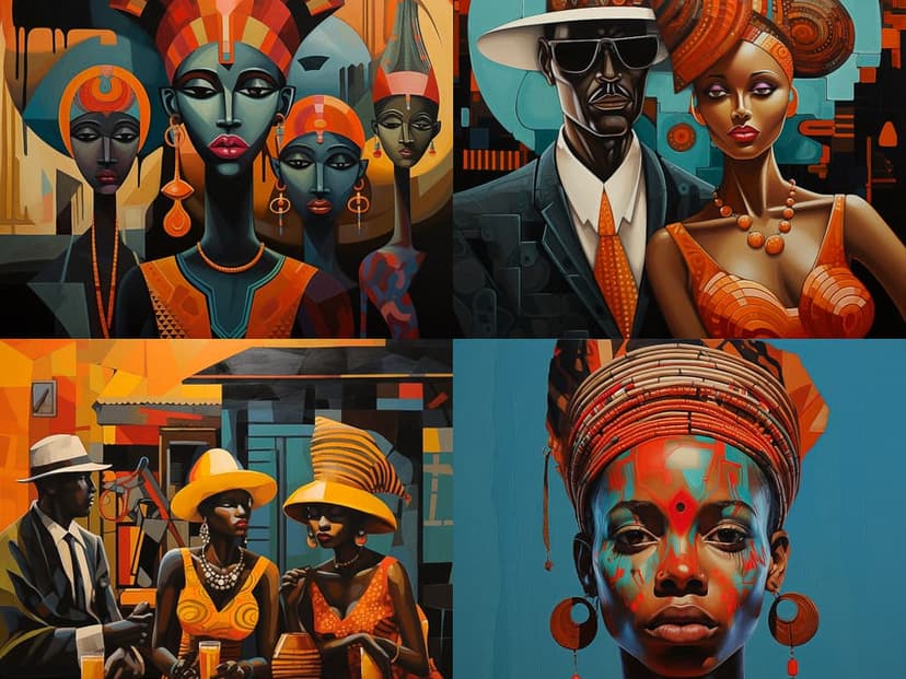 Afro-Futuristic Cubism