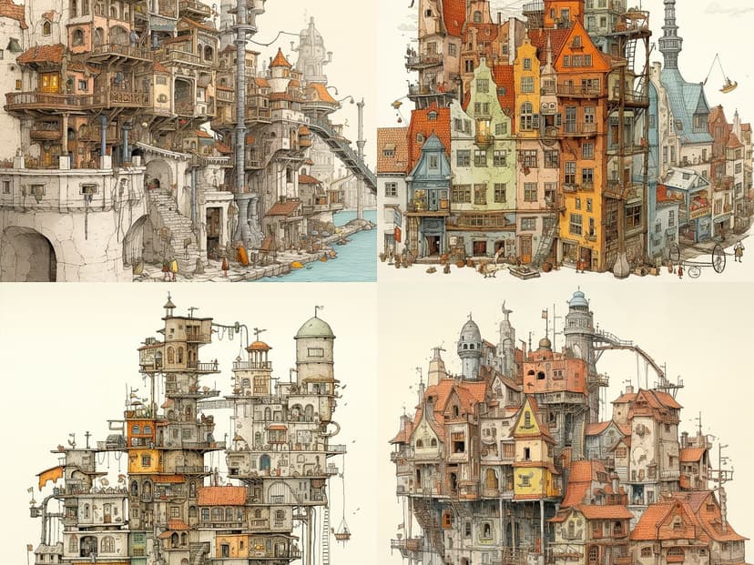 Whimsical Architectural Illustration