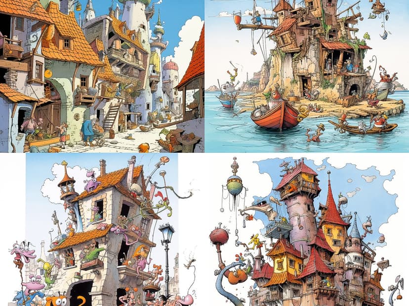 Whimsical Fantasy Cartoon