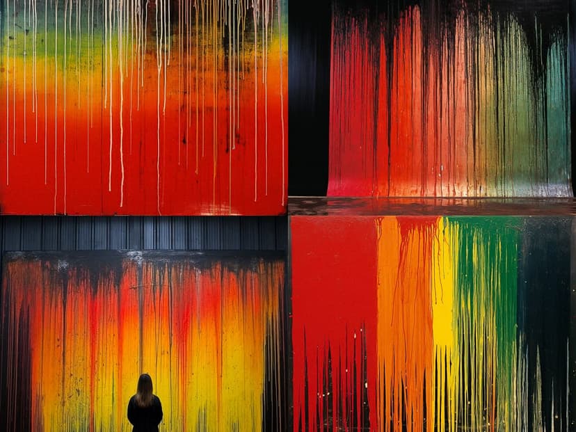 Abstract Drip Painting