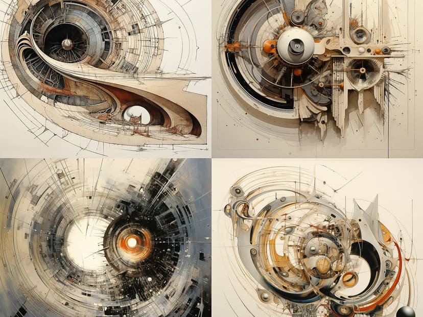 Futuristic Geometric Abstraction