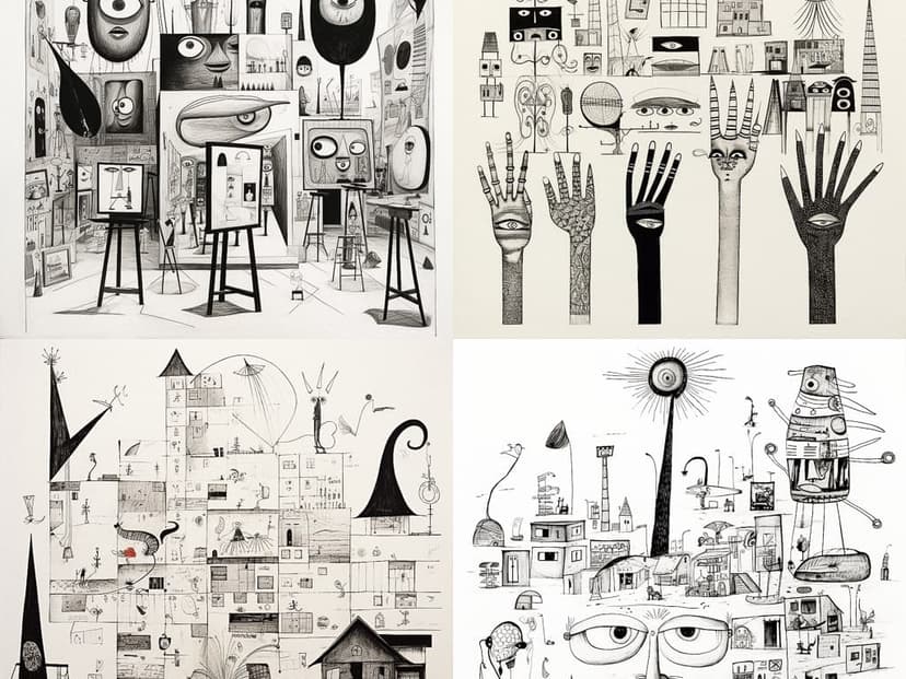 Surrealist Line Art