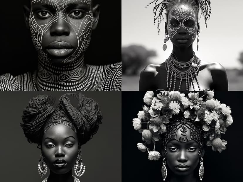 Monochrome Tribal Elegance