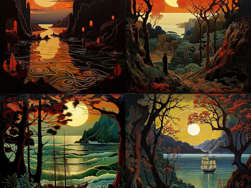 Art Nouveau Landscape