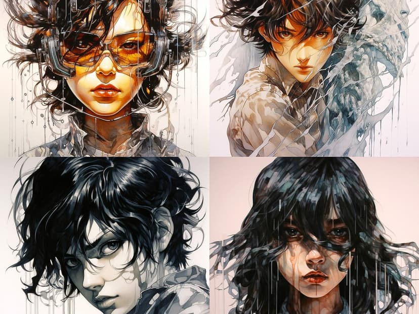 Dynamic Watercolor Portraits