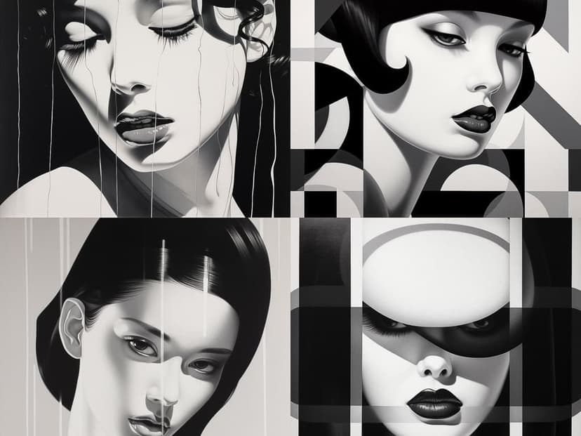 Abstract Monochrome Portraiture