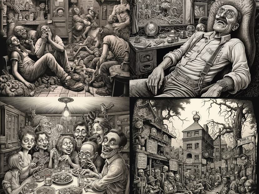 surreal grotesque illustration