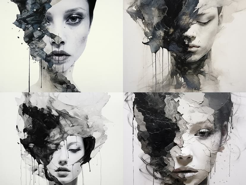 Abstract Expressionist Portraiture