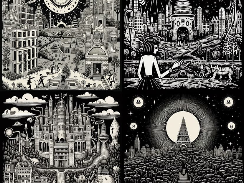 Intricate Monochrome Fantasy