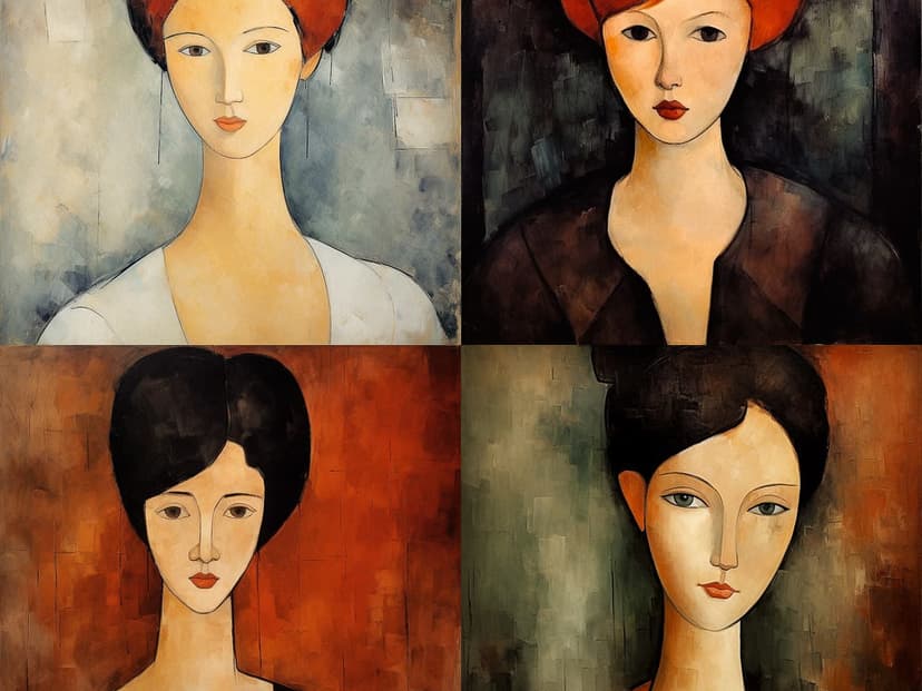 Modigliani-inspired Portraiture