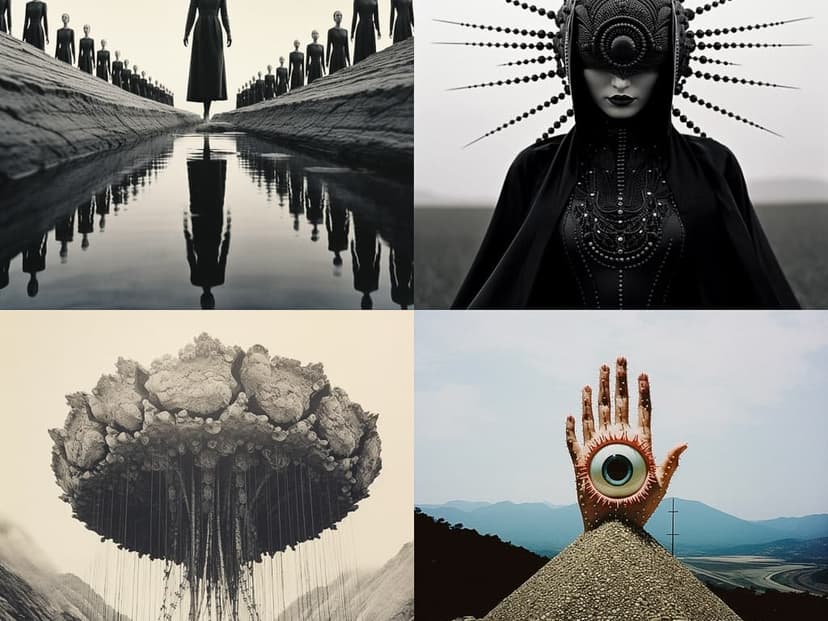 Surrealist Monochrome Collage