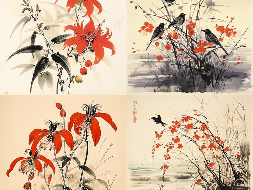 Traditional Asian Ink Wash