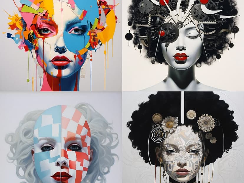 Abstract Portrait Collage