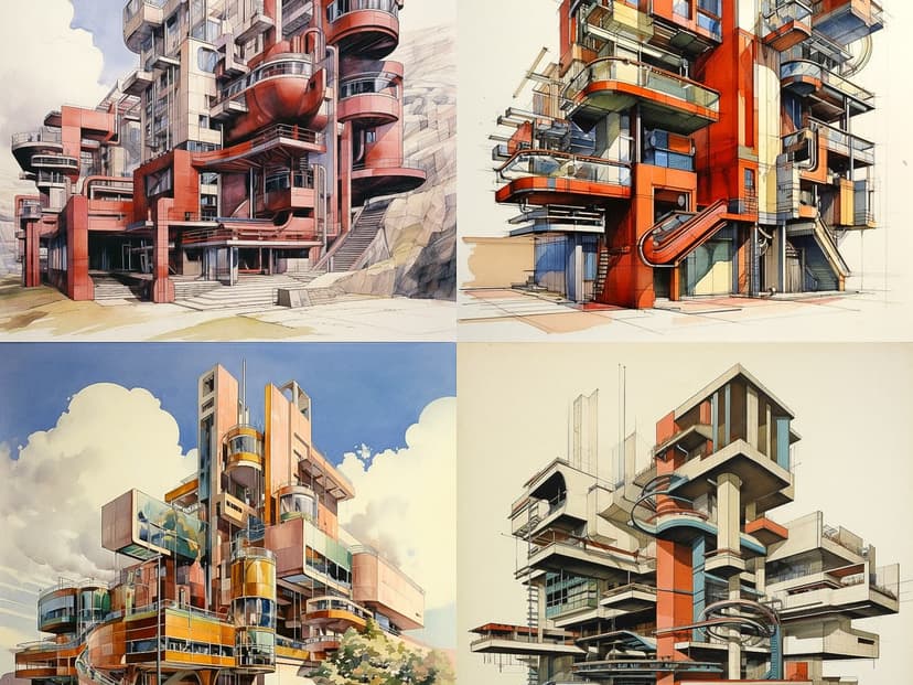 Futuristic Architectural Illustration