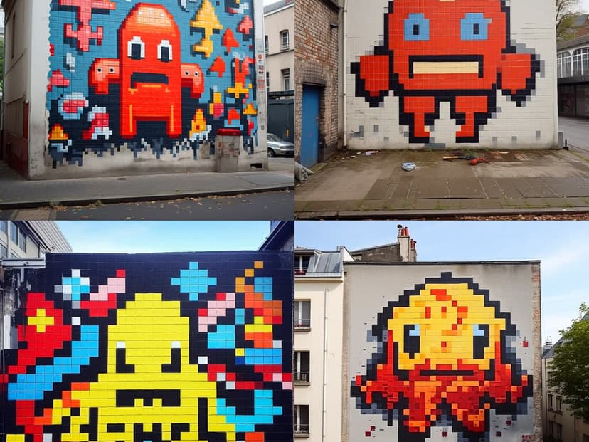 Pixel Art Street Mural