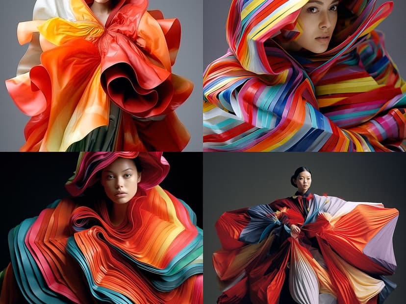 Vibrant Fabric Abstraction