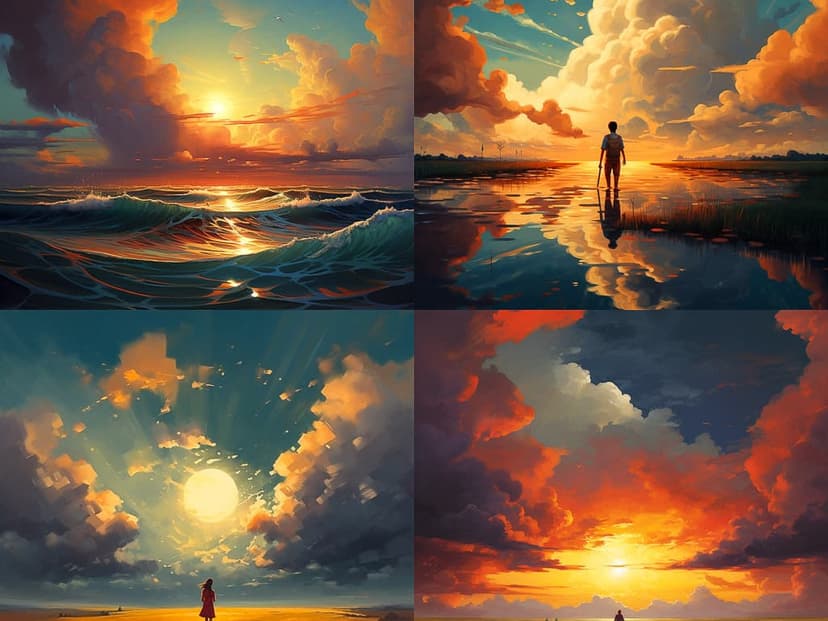 Vivid Impressionist Landscape