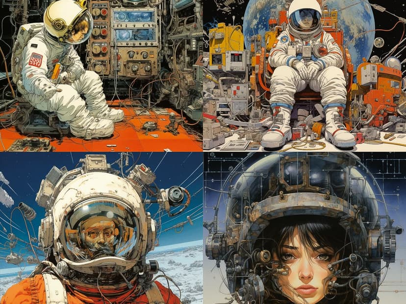 Retro Futurism with Detailed Linework