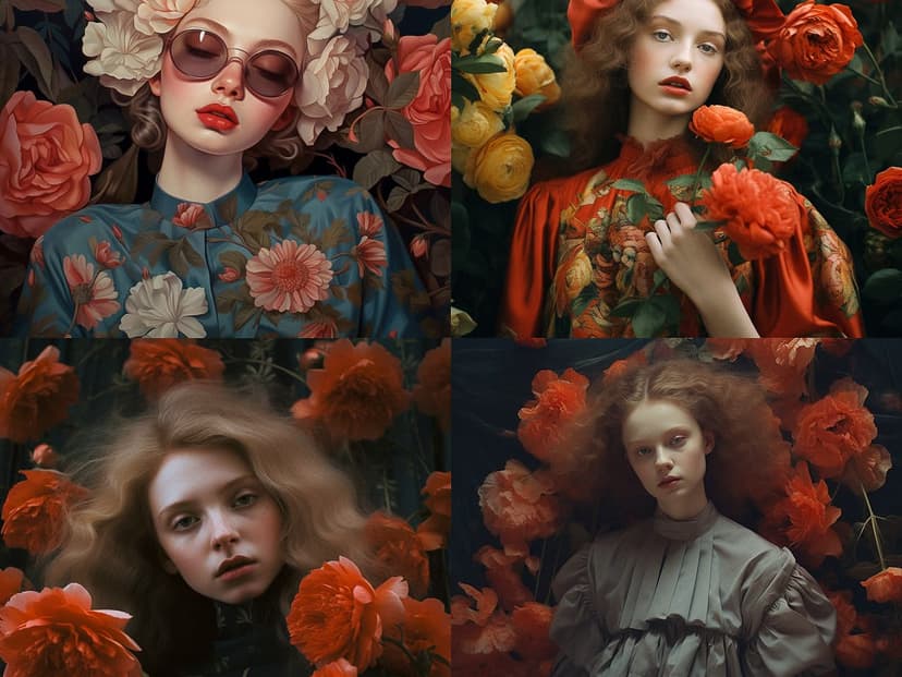 Floral Baroque Portraiture