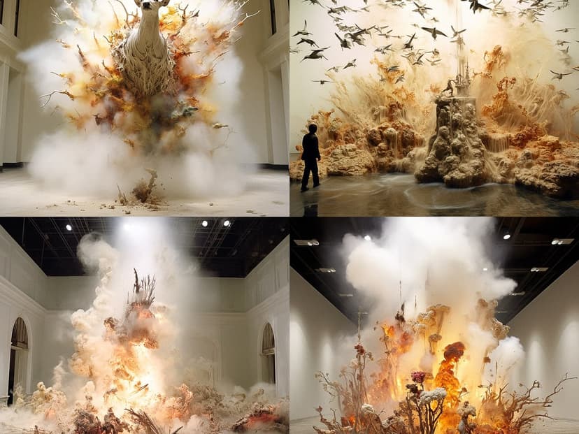 explosive sculpture