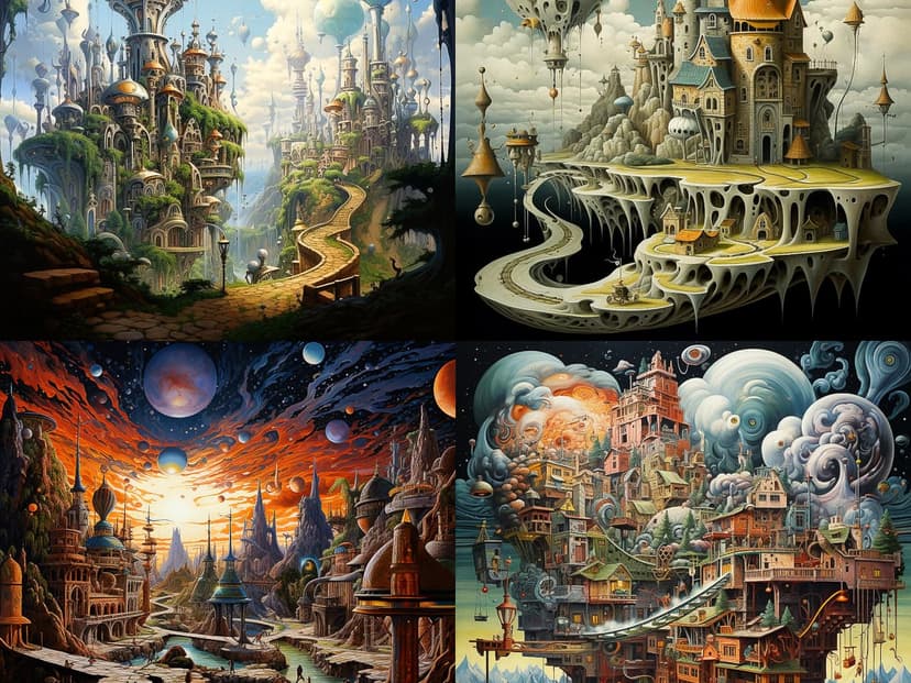 surreal fantasy architecture