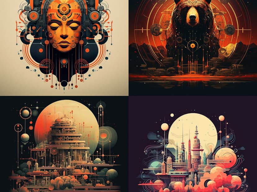 Futuristic Geometric Art