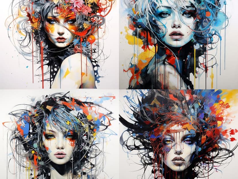 Abstract Expressionist Portraiture