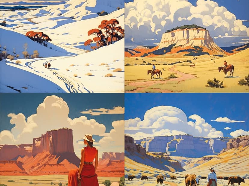 Western Landscape Illustration