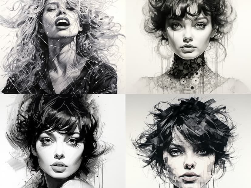 Monochromatic Abstract Portraiture