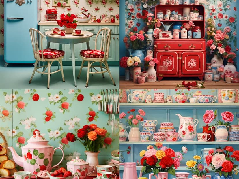 Vintage Floral Kitchen
