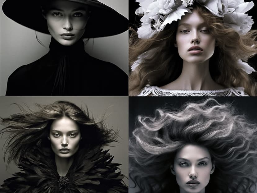 elegant monochrome portraiture