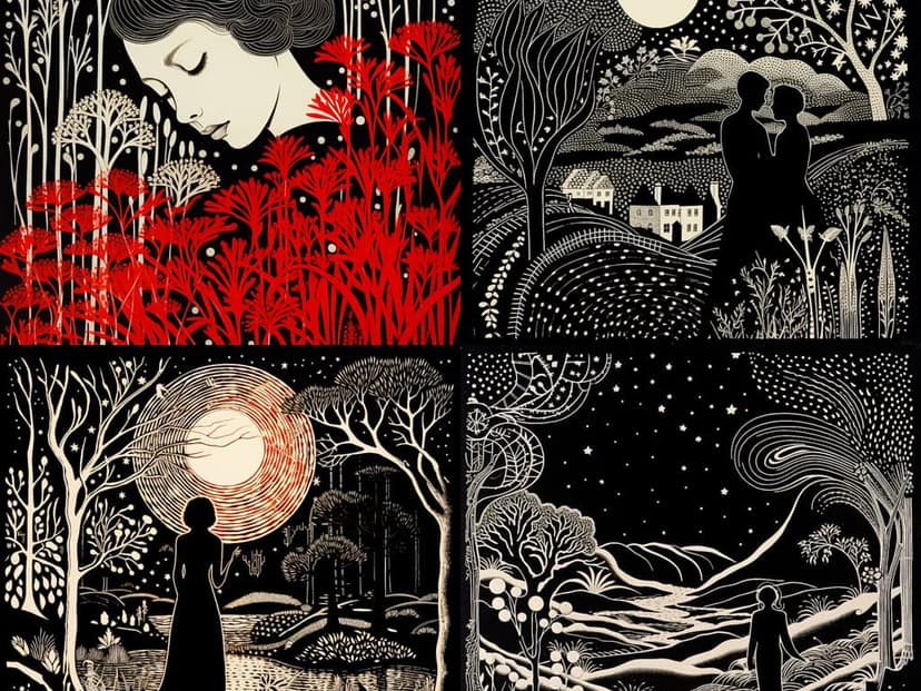 Art Nouveau Woodcut