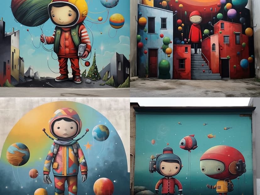 Whimsical Urban Mural