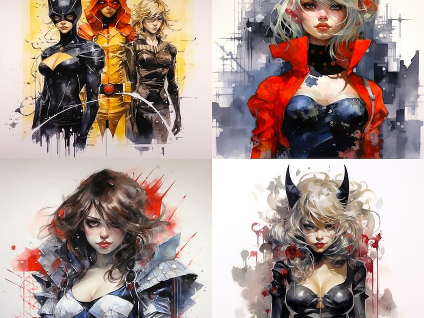 Watercolor Comic Art