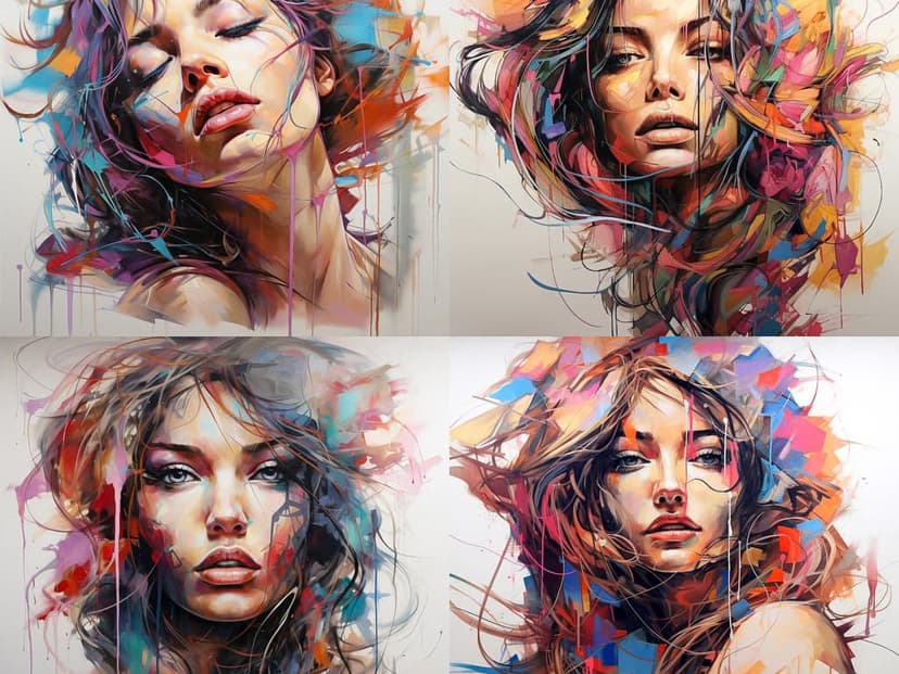 Abstract Expressionism Portrait