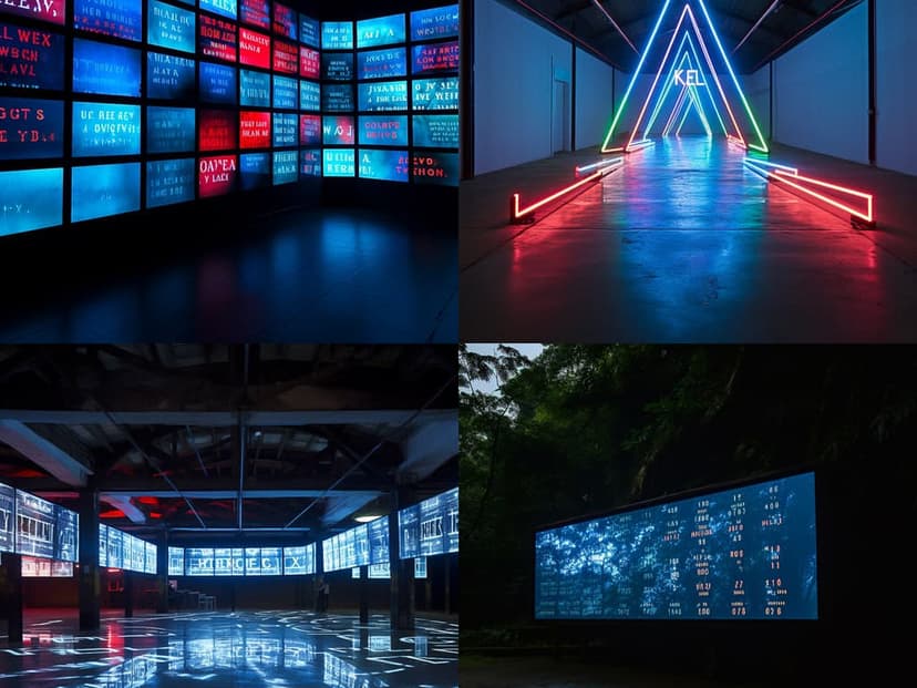 Neon Abstract Installation