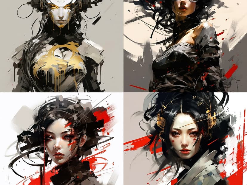Abstract Cyberpunk Portraiture