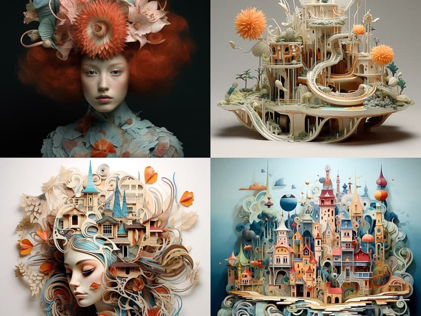 Surreal Paper Art Style