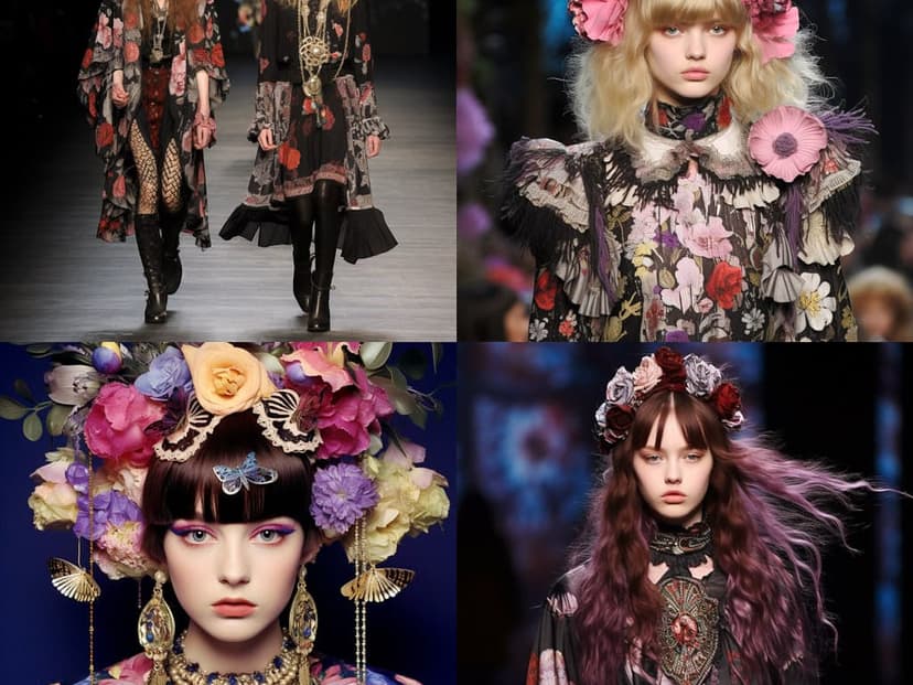 Floral Gothic Fashion