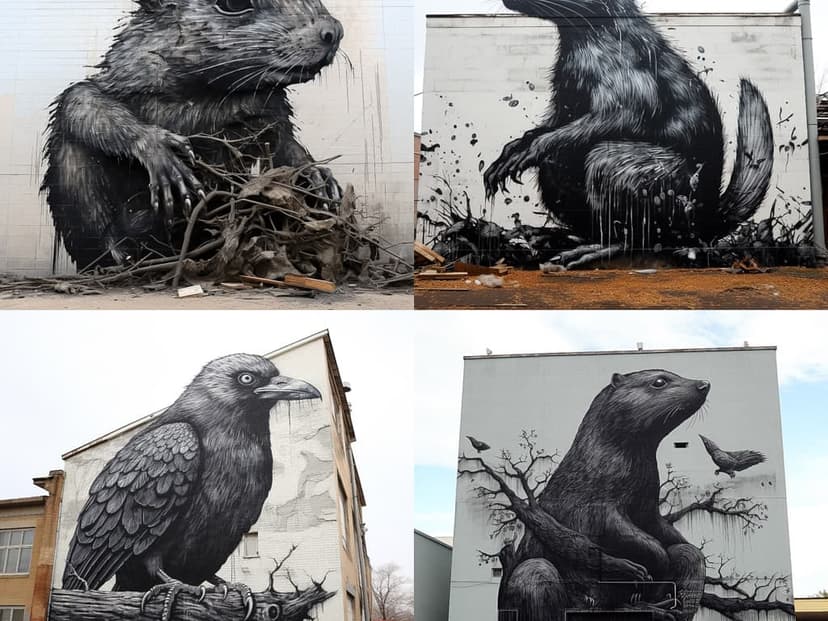 Monochrome Street Art