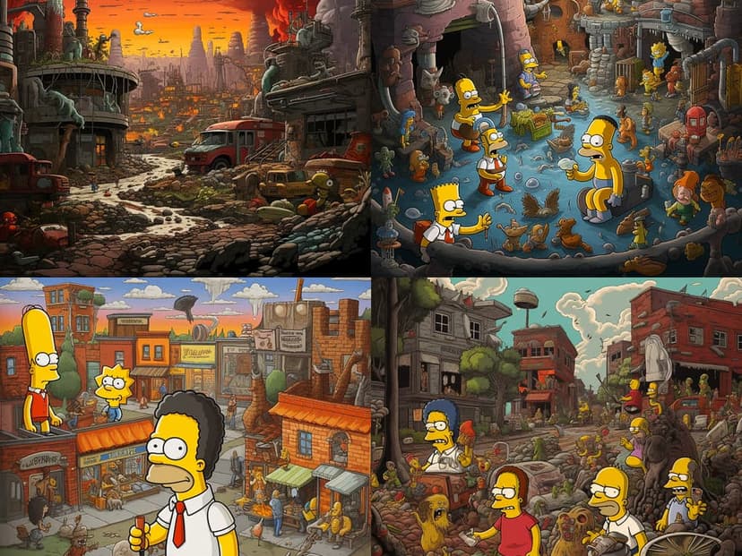Dystopian Cartoon Surrealism