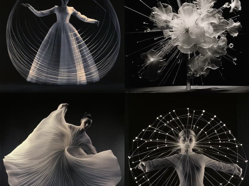 Ethereal Monochrome Abstraction