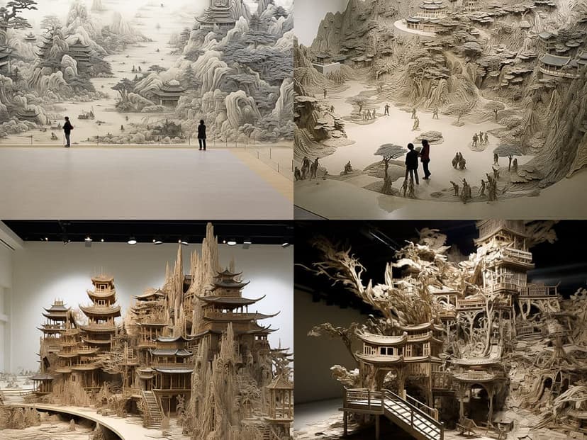 Intricate Cardboard Sculptures