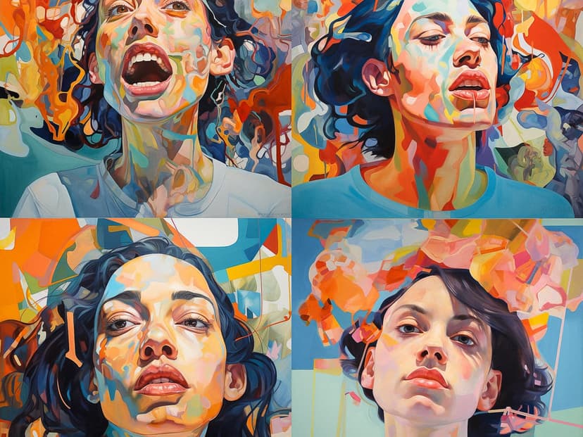 Abstract Expressionist Portraiture