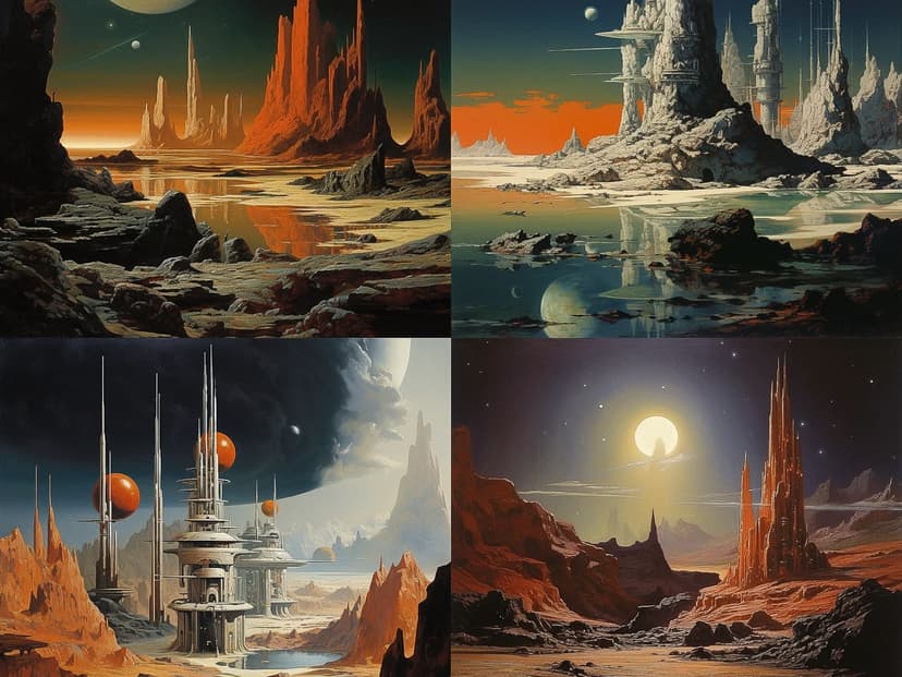 Retro Sci-Fi Landscape