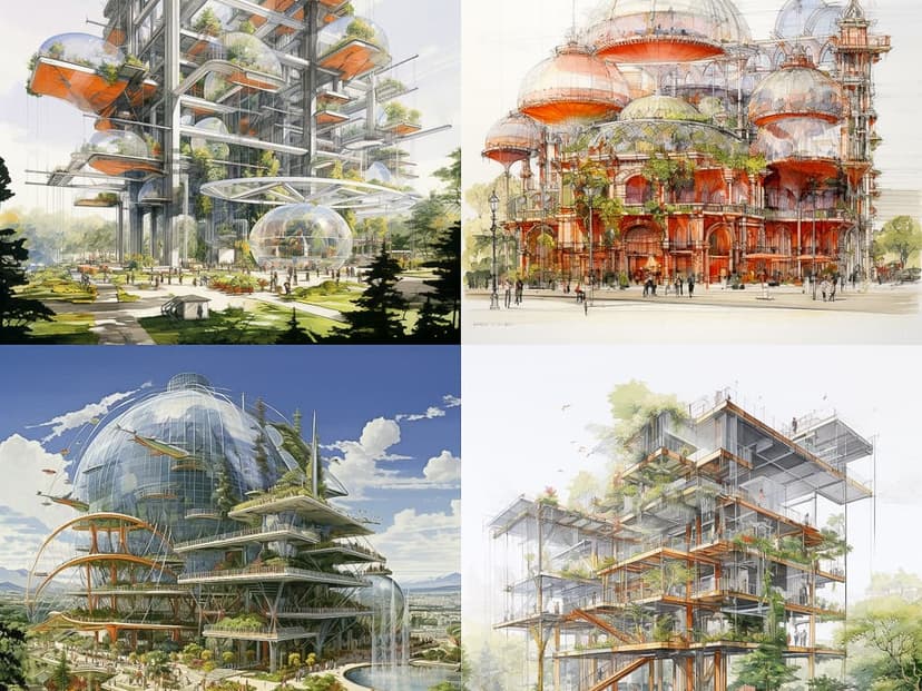 Futuristic Architectural Sketch