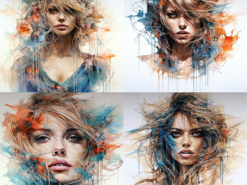 Dynamic Watercolor Portraits